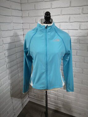 The North Face Ladies Size Large Turquoise Removable Sleeves Full Zip Jacket
